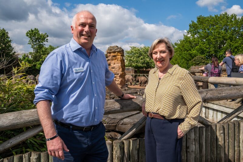 Samantha Dixon with Chester Zoo CEO