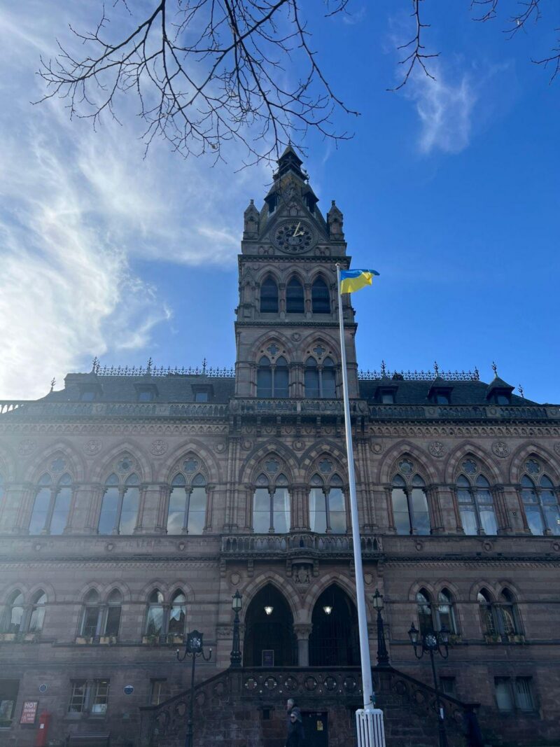 Chester Town Hall Ukraine Flag