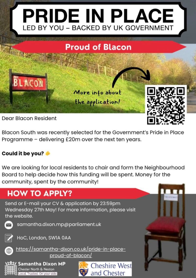 Pride in Place - Proud of Blacon Neighbourhood Board poster