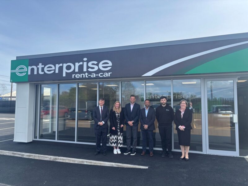 Samantha Dixon MBE MP with Justin Madders MP at the new Enterprise Rent-a-Car at Dunkirk