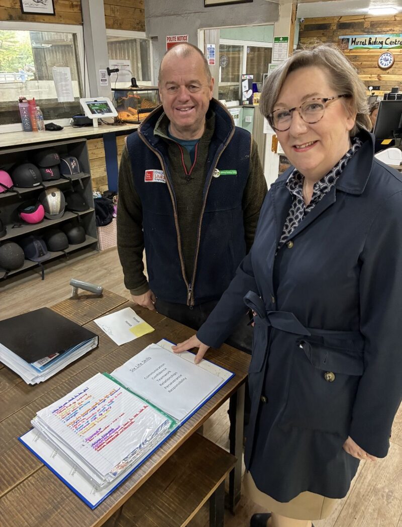 Samantha Dixon MBE MP at the Wirral Riding Centre